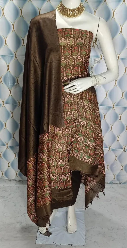 Elegant Katan Silk Full Suit – A Timeless Blend of Luxury and Tradition